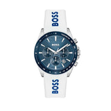 Buy Shop Hugo Boss Strike Chronograph Blue Dial White Rubber Strap Watch for Men - 1514238 USA Online