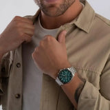 Buy Shop Hugo Boss Strike Chronograph Green Dial Silver Steel Strap Watch for Men - 1514241 USA Online