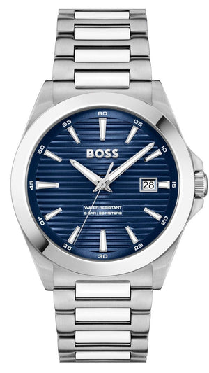 Buy Shop Hugo Boss Strike Limited Edition Blue Dial Silver Steel Strap Watch for Men - 1514205 USA Online