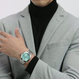 Buy Shop Hugo Boss Strike Turquoise Blue Dial Silver Steel Strap Watch for Men - 1514171 USA Online