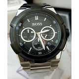Buy Shop Hugo Boss Supernova Chronograph Black Dial Silver Steel Strap Watch for Men - 1513359 USA Online