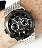Buy Shop Hugo Boss Supernova Chronograph Black Dial Silver Steel Strap Watch for Men - 1513359 USA Online