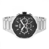Buy Shop Hugo Boss Supernova Chronograph Black Dial Silver Steel Strap Watch for Men - 1513359 USA Online
