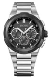 Buy Shop Hugo Boss Supernova Chronograph Black Dial Silver Steel Strap Watch for Men - 1513359 USA Online