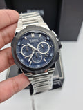Buy Shop Hugo Boss Supernova Chronograph Blue Dial Silver Steel Strap Watch for Men - 1513360 USA Online