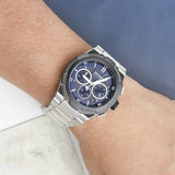 Buy Shop Hugo Boss Supernova Chronograph Blue Dial Silver Steel Strap Watch for Men - 1513360 USA Online