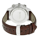 Buy Shop Hugo Boss Slim Chronograph White Dial Brown Leather Strap Watch For Men - 1513263 USA Online