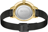 Buy Shop Hugo Boss Symphony Black Dial Black Mesh Bracelet Watch for Women - 1502601 USA Online