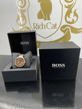 Buy Shop Hugo Boss Symphony Brown Dial Gold Steel Strap Watch for Women - 1502422 USA Online