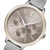 Buy Shop Hugo Boss Symphony Brown Dial Silver Mesh Bracelet Watch for Women - 1502423 USA Online