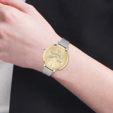 Buy Shop Hugo Boss Symphony Gold Dial Silver Mesh Bracelet Watch for Women - 1502600 USA Online