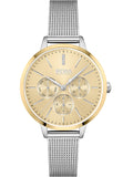 Buy Shop Hugo Boss Symphony Gold Dial Silver Mesh Bracelet Watch for Women - 1502600 USA Online