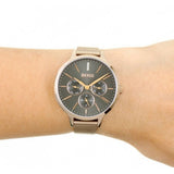 Buy Shop Hugo Boss Symphony Grey Dial Gold Mesh Bracelet Watch for Women - 1502424 USA Online