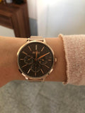 Buy Shop Hugo Boss Symphony Grey Dial Gold Mesh Bracelet Watch for Women - 1502424 USA Online