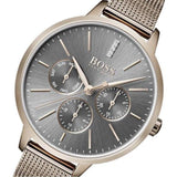 Buy Shop Hugo Boss Symphony Grey Dial Gold Mesh Bracelet Watch for Women - 1502424 USA Online