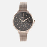 Buy Shop Hugo Boss Symphony Grey Dial Gold Mesh Bracelet Watch for Women - 1502424 USA Online