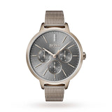 Buy Shop Hugo Boss Symphony Grey Dial Gold Mesh Bracelet Watch for Women - 1502424 USA Online