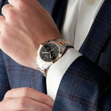Buy Shop Hugo Boss Talent Black Dial Two Tone Steel Strap Watch for Men - 1513584 USA Online
