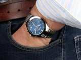 Buy Shop Hugo Boss Talent Blue Dial Silver Steel Strap Watch for Men - 1513582 USA Online