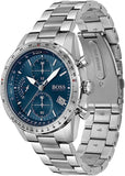 Buy Shop Hugo Boss Talent Blue Dial Silver Steel Strap Watch for Men - 1513582 USA Online