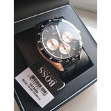 Buy Shop Hugo Boss Talent Chronograph Black Dial Black Leather Strap Watch For Men - 1513580 USA Online