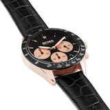 Buy Shop Hugo Boss Talent Chronograph Black Dial Black Leather Strap Watch For Men - 1513580 USA Online