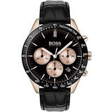 Buy Shop Hugo Boss Talent Chronograph Black Dial Black Leather Strap Watch For Men - 1513580 USA Online