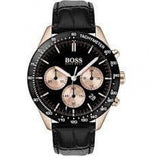Buy Shop Hugo Boss Talent Chronograph Black Dial Black Leather Strap Watch For Men - 1513580 USA Online