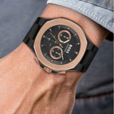 Buy Shop Hugo Boss Taper Chronograph Black Dial Black Leather Strap Watch for Men - 1514089 USA Online