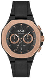 Buy Shop Hugo Boss Taper Chronograph Black Dial Black Leather Strap Watch for Men - 1514089 USA Online