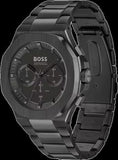 Buy Shop Hugo Boss Taper Chronograph Black Dial Black Steel Strap Watch for Men - 1514088 USA Online