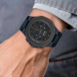 Buy Shop Hugo Boss Taper Chronograph Black Dial Blue Leather Strap Watch for Men - 1514086 USA Online