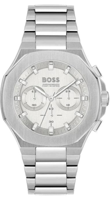 Buy Shop Hugo Boss Taper Chronograph White Dial Silver Steel Strap Watch for Men - 1514087 USA Online