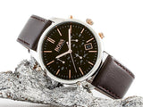 Buy Shop Hugo Boss Time One Black Dial Brown Leather Strap Watch for Men - 1513448 USA Online
