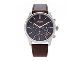 Buy Shop Hugo Boss Time One Black Dial Brown Leather Strap Watch for Men - 1513448 USA Online