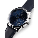 Buy Shop Hugo Boss Time One Blue Dial Black Leather Strap Watch for Men - 1513431 USA Online