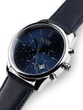 Buy Shop Hugo Boss Time One Blue Dial Black Leather Strap Watch for Men - 1513431 USA Online