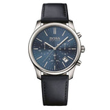 Buy Shop Hugo Boss Time One Blue Dial Black Leather Strap Watch for Men - 1513431 USA Online