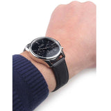 Buy Shop Hugo Boss Time One Chronograph Black Dial Black Leather Strap Watch for Men - 1513430 USA Online