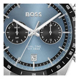 Buy Shop Hugo Boss Tourmaster Chronograph Blue Dial Silver Steel Strap Watch for Men - 1514286 USA Online
