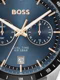 Buy Shop Hugo Boss Tourmaster Chronograph Blue Dial Two Tone Steel Strap Watch for Men - 1514288 USA Online