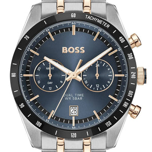 Buy Shop Hugo Boss Tourmaster Chronograph Blue Dial Two Tone Steel Strap Watch for Men - 1514288 USA Online
