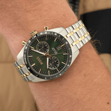 Buy Shop Hugo Boss Tourmaster Chronograph Green Dial Two Tone Steel Strap Watch for Men - 1514287 USA Online
