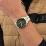 Buy Shop Hugo Boss Tourmaster Chronograph Green Dial Two Tone Steel Strap Watch for Men - 1514287 USA Online