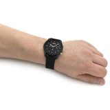 Buy Shop Hugo Boss Trace Chronograph Black Dial Black Leather Strap Watch for Men - 1514003 USA Online