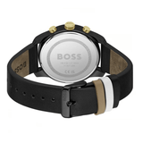 Buy Shop Hugo Boss Trace Chronograph Black Dial Black Leather Strap Watch for Men - 1514003 USA Online