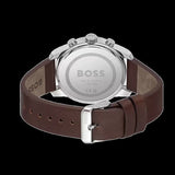 Buy Shop Hugo Boss Trace Chronograph Blue Dial Brown Leather Strap Watch for Men - 1514002 USA Online