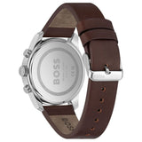 Buy Shop Hugo Boss Trace Chronograph Blue Dial Brown Leather Strap Watch for Men - 1514002 USA Online
