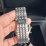 Buy Shop Hugo Boss Trace Chronograph Quartz Blue Dial Silver Steel Strap Watch For Men - 1514007 USA Online
