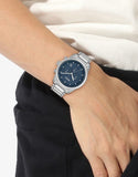 Buy Shop Hugo Boss Trace Chronograph Quartz Blue Dial Silver Steel Strap Watch For Men - 1514007 USA Online